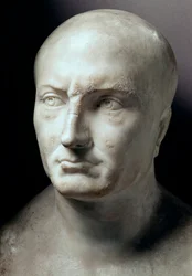 Marmorkopf von Publius Cornelius Scipio Africanus, römischer Staatsmann (235-183 v. Chr.)