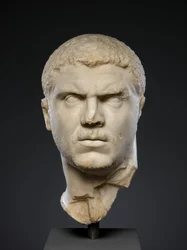 Marmorporträt des Kaisers Caracalla, 212-217 n. Chr. (Marmor)