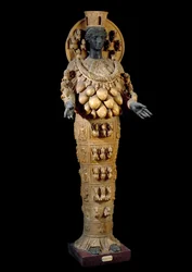 Römische Kunst: Artemis von Ephesos - Römische Skulptur nach einem griechischen Original aus Ephesos - Skulptur aus Alabaster und Bronze