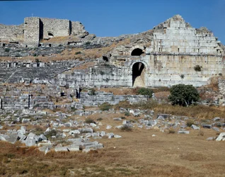 Römische Kunst, hellenistische Periode: das Theater von Milet. 2. Jahrhundert. Türkei