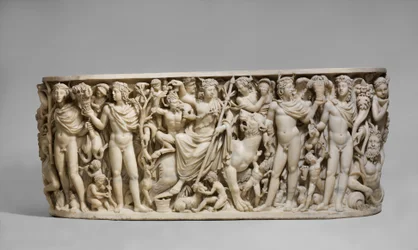 Sarkophag mit dem Triumph des Dionysos und den Jahreszeiten, ca. 260-20 n. Chr. (Marmor)
