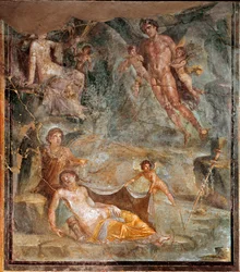 Hochzeit von Zephyrus und Göttin Chloris (Fresko)
