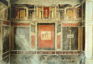 Fresko aus dem Haus von Marco Lucrezio Fronto, Pompeji, Kampanien, Römische Zivilisation