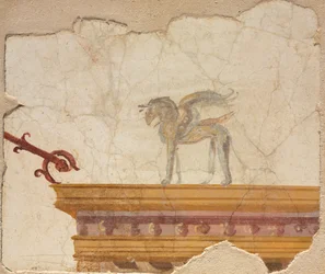 Greif auf dem Gebälk, Pompeji