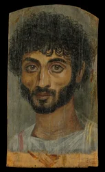 Porträt eines dünn gesichtigen, bärtigen Mannes, 160-180 n. Chr.