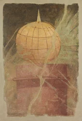 Wandmalereifragment aus dem Peristyl einer Villa in Boscoreale, ca. 50-40 v. Chr.