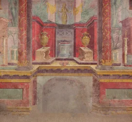 Wandmalerei aus dem Cubiculum einer Villa in Boscoreale