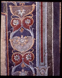 Detail der Wandmosaiken des Nymphäums des Casa di Nettuno e Anfitrite, 5. Jahrhundert v. Chr. - 1. Jahrhundert n. Chr.