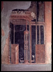 Fresko des Tricliniums der Casa dei Cervi, 5. Jahrhundert v. Chr. - 1. Jahrhundert n. Chr.