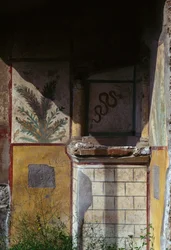 Blick auf ein Haus in der Via di Castricio, Pompeji (UNESCO-Welterbeliste)