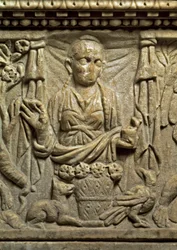 Darstellung eines Floristen (Relief)