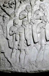 Römische Kunst: Römische Legionäre bereit zum Kampf