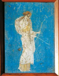 Römisches Fresko mit einer Darstellung Dianas aus Pompeji, Italien