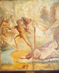 Theseus verlässt Ariadne, Fresko aus Pompeji