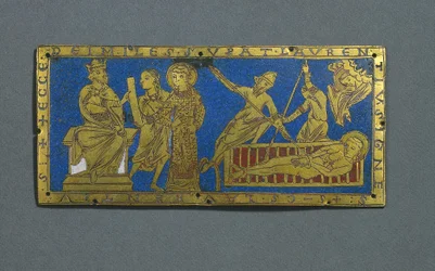 Verdammung und Martyrium des Heiligen Laurentius, ca. 1180