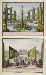 Der Park von Enghien, ca. 1685, Illustration aus einer 