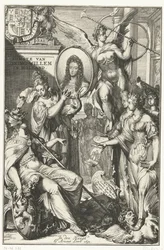 Allegorisches Frontispiz mit Porträt von Wilhelm III.