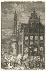 Freudenzeichen vor dem Rathaus, 1691