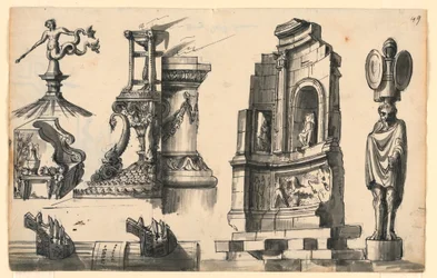 Architektonische Details im klassischen und pseudo-klassischen Stil