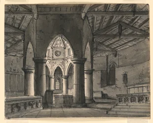 Bühnenbild, Inneres der gotischen Kapelle