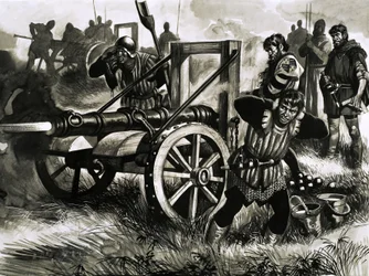 Kanone wird abgefeuert