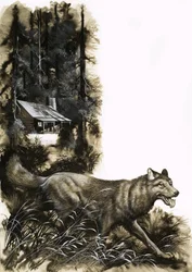 Laufender Wolf