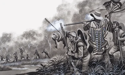 Unter Angriff der Chavante-Indianer