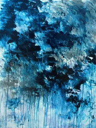Dynamische blaue Abstraktion