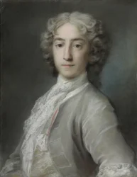 Porträt von Lord Sidney Beauclerk, Halbfigur, in einem grauen Samtmantel und weißem Halstuch