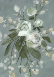 Gedämpfte botanische Blüten