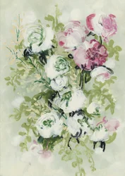 Rosa und weiße Blüten