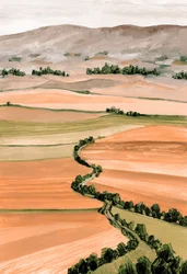 Rollende Felder Aussicht