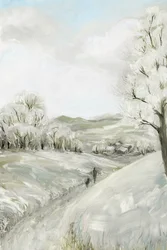 Verschneiter Winterspaziergang