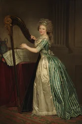 Selbstporträt mit Harfe, 1791