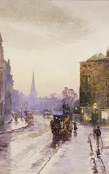 Den Straßenbahn in Nassau Street, Dublin erwischen