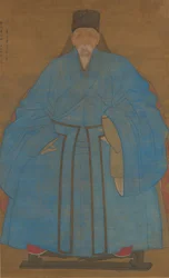 Porträt des Urgroßonkels des Künstlers Yizhai im Alter von fünfundachtzig Jahren...1561 oder 1621