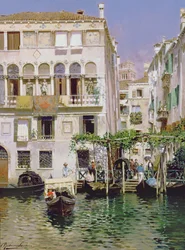 Eine Kanalszene in Venedig