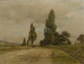 Straße bei Deutsch-Altenburg am Fuß des Türkenhügels