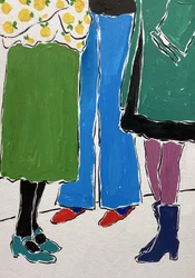 Bunte Modefreunde