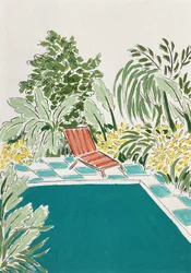 Entspannung im Garten am Pool