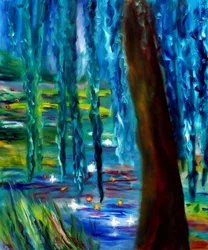 Monet Japanischer Garten in Giverny Rechtes Panel, 2024