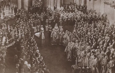 Krönung von Zar Nikolaus II. und Zarin Alexandra von Russland, Uspenski-Kathedrale, Moskau