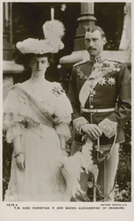 König Christian X. und Königin Alexandrine von Dänemark