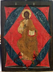 Christus in Majestät (Tempera auf Holztafel)
