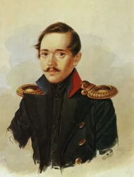 Porträt von Mikhail Lermontov, ca. 1838