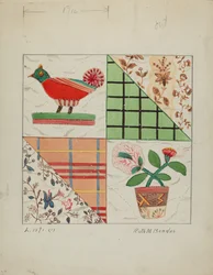 Applikations-Quilt, ca. 1936