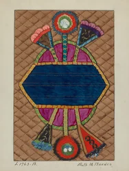 Bettdecke Applikationsquilt, ca. 1936