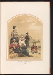 Tracht von Volendam in Nordholland, 1857