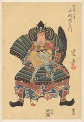 Nakamura Utaemon III als Katô Masakiyo im Theaterstück „Keisei yûsan sakura“, Kado Theater