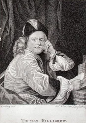 Thomas Killigrew (1612-83), graviert von J.J. Van den Bergh